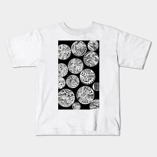 Tribal Snow Bubbles Kids T-Shirt